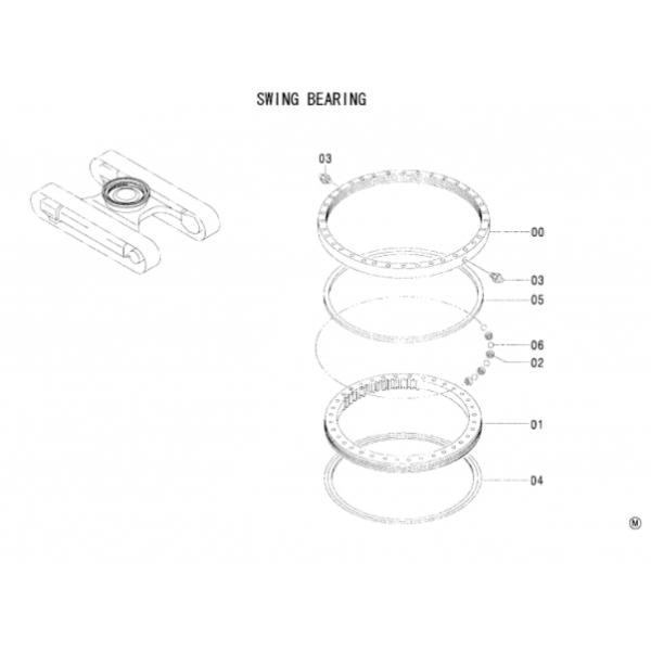 ZX120 Hitachi Excavator Heavy Duty Turntable Bearing 9184497