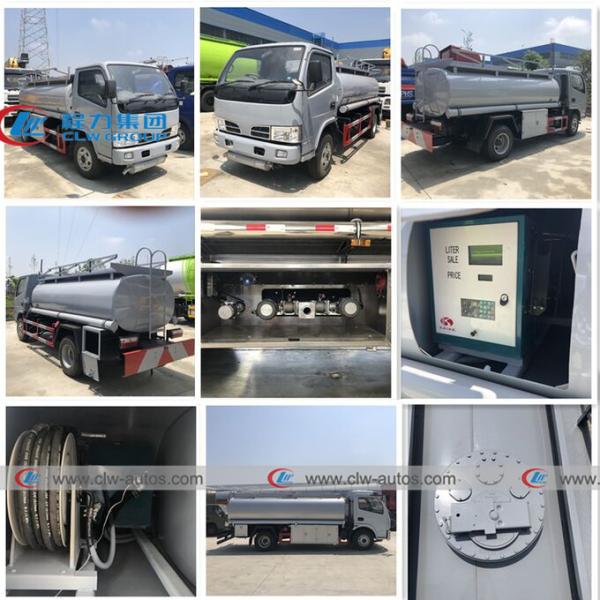 Сталь углерода тележки топливного бака Q235 HOWO 6 CBM с маслом Refilling тележка распределителя