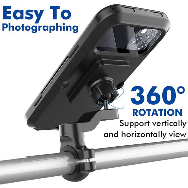 Universal 360 Degree Waterproof Bicycle Phone Holder Cell Phone Support Mount Stand Clip