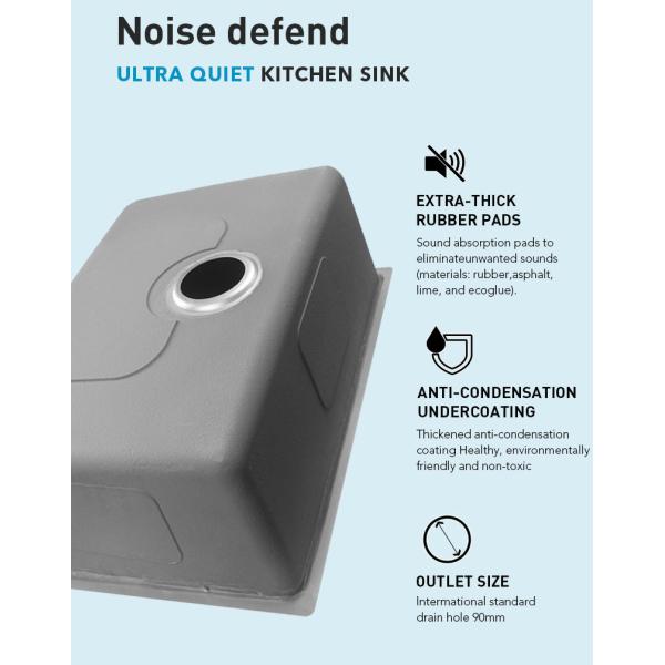 Top Mount SUS304 Single Bowl Drop In Kitchen Sink 20 Gauge With Satin Polished Finish