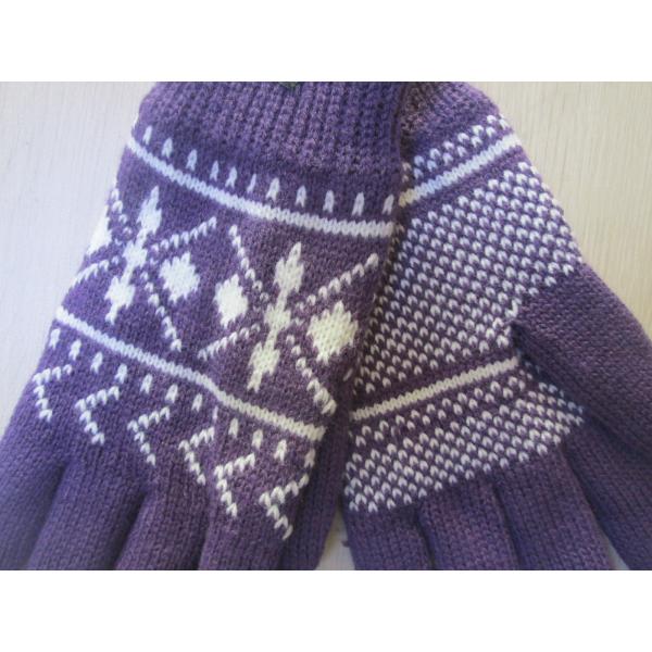 Ladies Acrylic Glove with Jacquard Snow Pattern--Thinsulate glove--Fashion glove--Gift