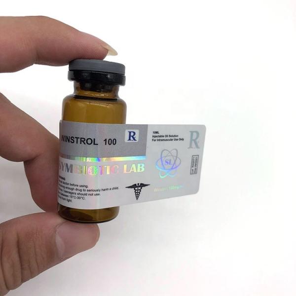 Regular size Custom Adhesive Holographic Logo 10ml Vial Label Sticker