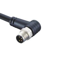 Enchufe de ángulo recto M8 3 Pin Connector del codo del conector de los actuadores de sensor M8