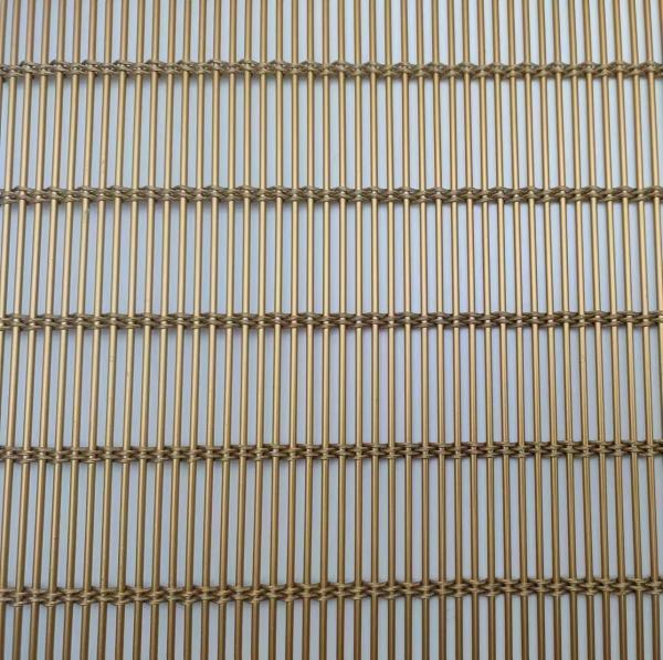 Decorative Woven Wire Flexible Metal Mesh Fabric Powder Coating For Curtains