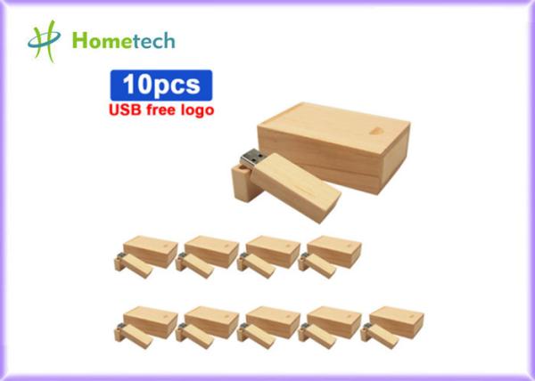 Recycled Wood Bamboo USB Flash Drive 16GB 3.0 Eco Friendly With Wooden Box