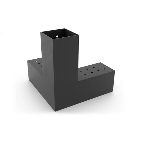 Easily Assembled Wooden Post Brackets in Black 4x4 Hardware Kit for Extending Gazebo