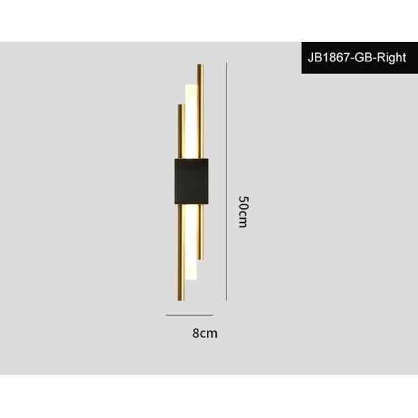 Luxury Wall Lamp Bedside Background Lamp Home Decoration Modern Led strip Crystal mirror headlights(WH-MR-84)