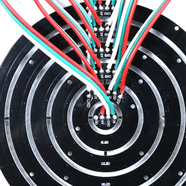 Digital Full Color RGB WS2812 SK6812 IC Pixel DC5V Circle Led Ring