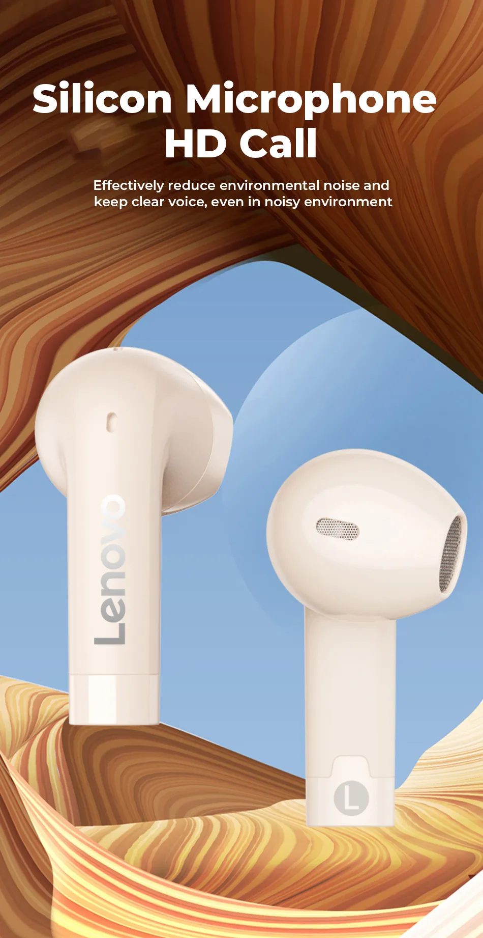 TW60 Lenovo Pro Wireless Earbuds Sweatproof Game Wireless Earphones