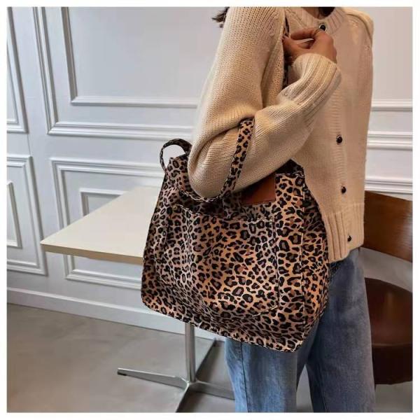 Леопард женщин печатая холст Eco кладет животную зебру в мешки картины дама Tote сумки
