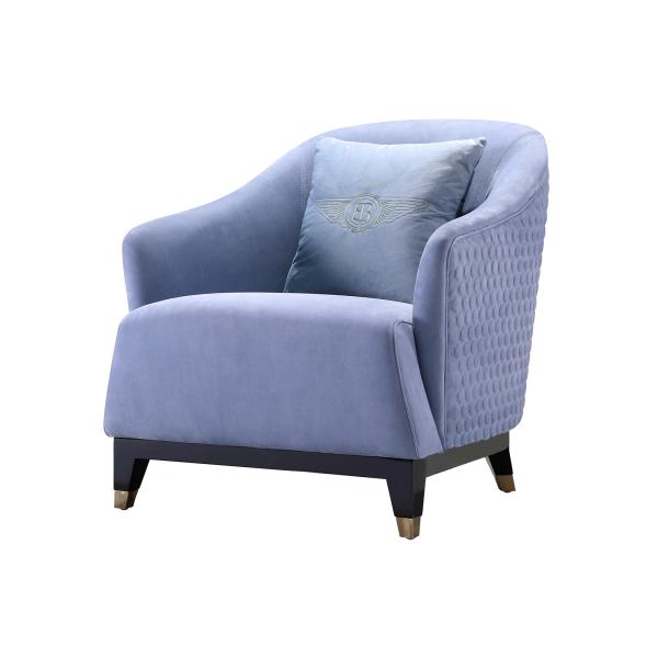 Joyful ever furniture factory Light luxury design sofa in Glossy painting frame and Italy leather upholstered