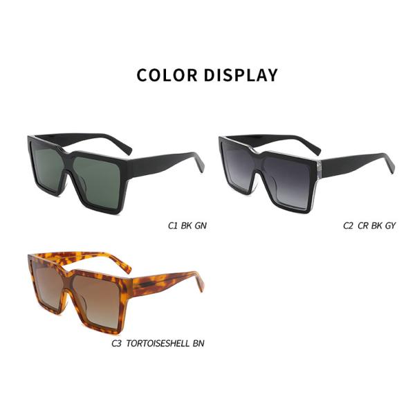 Большие квадратные солнечные очки ацетата преграждают УЛЬТРАФИОЛЕТОВОЕ, солнечные очки рамки 145mm прямоугольные