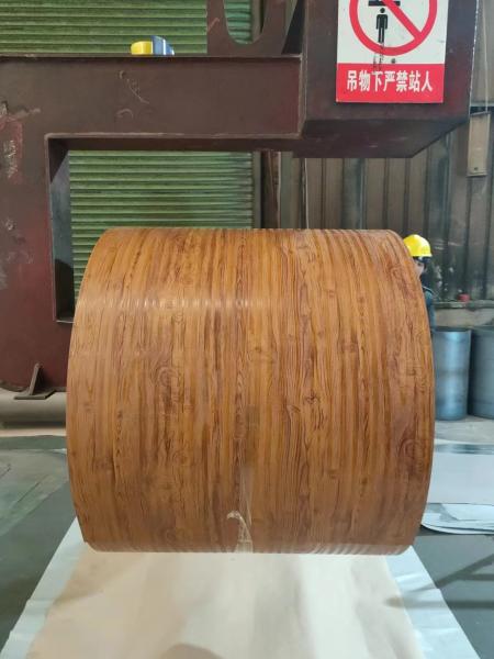 Coil en aluminium PVDF de grain de bois PCM 3003H24 Coil de couleur imprimé 50 ans de garantie Coil revêtu de couleur imprimé