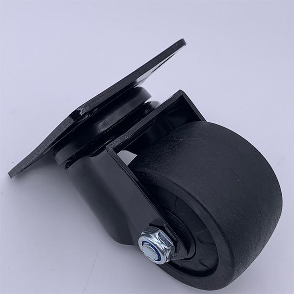 O rodízio de nylon preto do PA roda a placa superior de 360 graus 3 polegadas