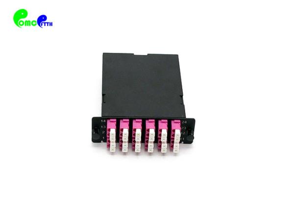 OM4 1U 4 Slots Patch Panel MPO MTP Cassette Desgined Low Insertion Loss For 10G / 40G