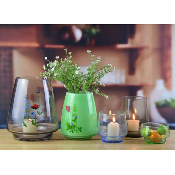 Вазы Handblown винтажные высокорослые Кристл для Centerpieces