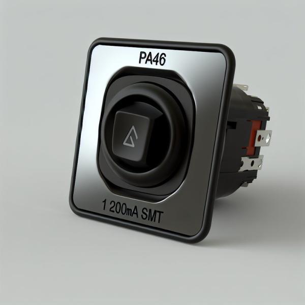 PA46 Black Elevator Push Button Switch 12V 200mA SMT