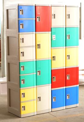 Cell Phone Lockers With Chargers , 10 Tier Beige / Blue / Red Single Tier Lockers