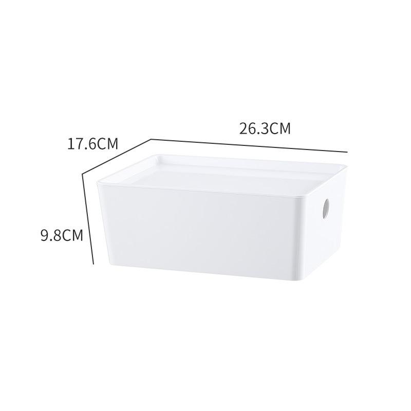 OEM Japanese-inspired Simple Storage Box Plastic Cover Desktop Student Dormitory Bathroom Kitchen Organizer