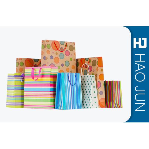 Recycled Cardboard Shopping Bags With Handle , Kraft / Coating Paper