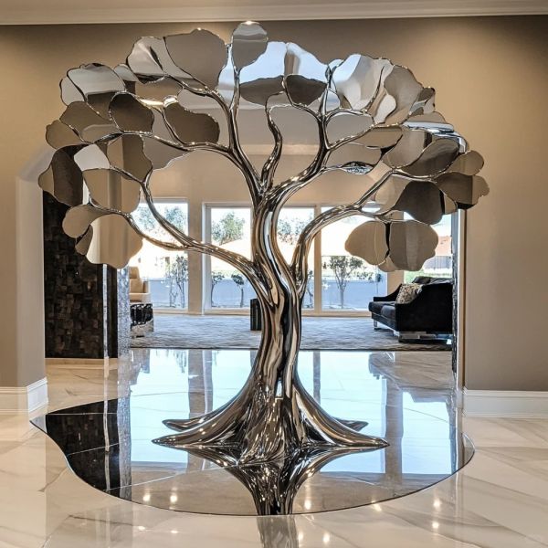 Indoor Decorative Stainless Steel Sculpture, Tailored for Mall Exhibition Areas