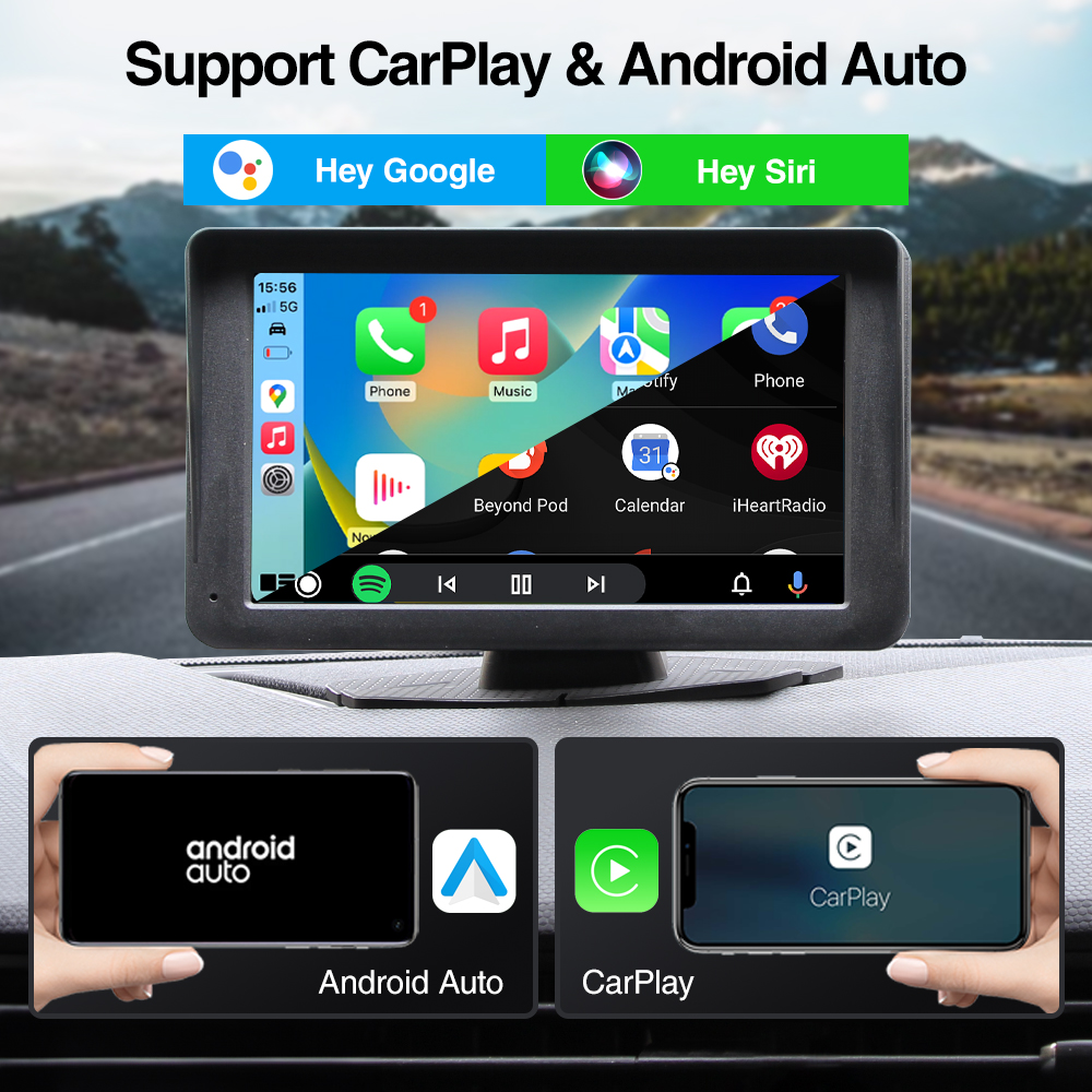 GRANDnavi Универсальный Android Авто CarPlay 7 дюймовый Встроенный Экран IPS 2.5D Экран Система Linux
