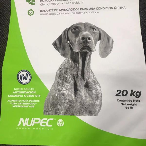 Large Weight Gravure Printing 20kg Dog Food Packaging Bags With Slide Button Zipper