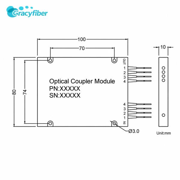 4x4 Filter PM Fiber Coupler 1550nm Polarization Maintaining Fiber Splitter 25:25:25:25
