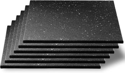 Black / Red Rubber Wall Panels 500*500mm Gym Wall Padding Panels