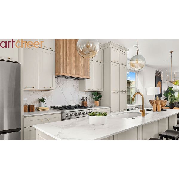 Solid Wood Kitchen Cabinets with Customizable Color and 3 Years Warranty for Modern Homes
