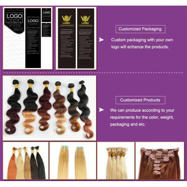 Black Raw Human Hair Extensions , 100% Unprocessed Malaysian Human Hair