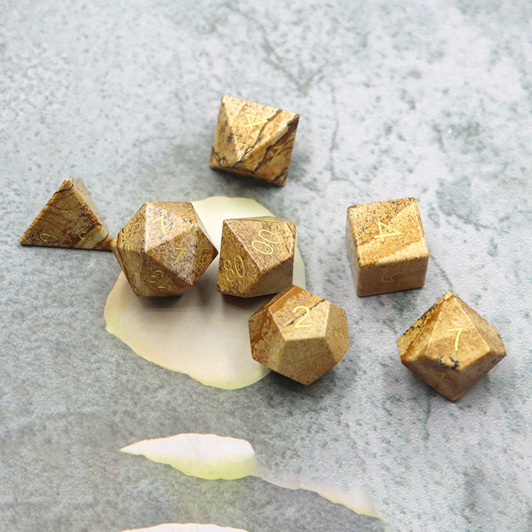 Customized Size Resin Material DND Game Playing Polyhedron Dice Set for RPGs