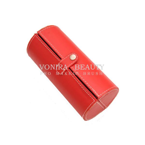 Stockage cosmétique de poche de cylindre de bouton de monture filtre de brosse de maquillage de voyage