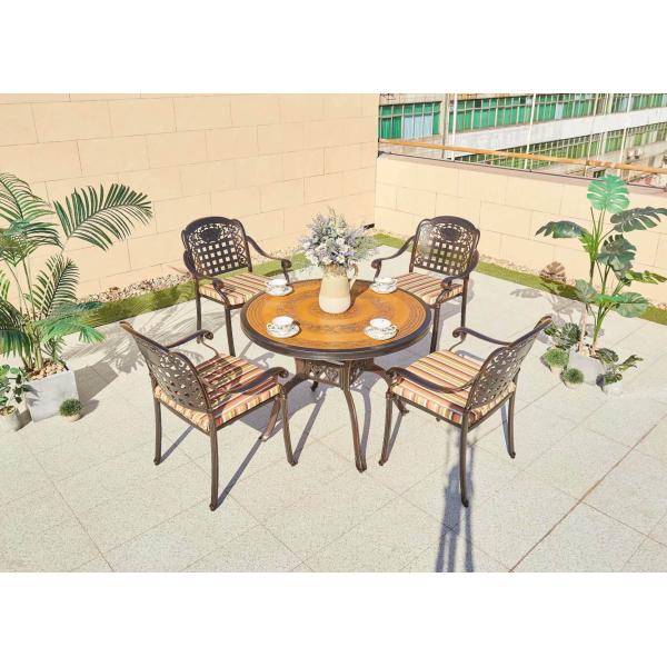 Алюминиевая мебель для двора с 4 местами, развернутая в любую погоду