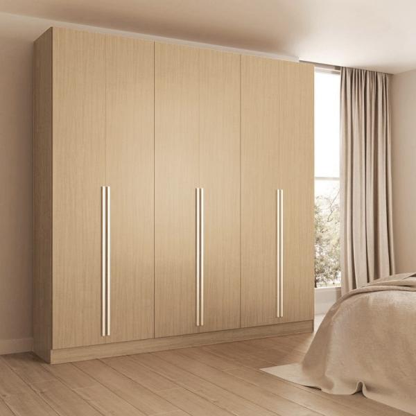 Alta estabilidade e funcionalidade, grande espaço de armazenamento móveis de apartamento guarda-roupa de madeira