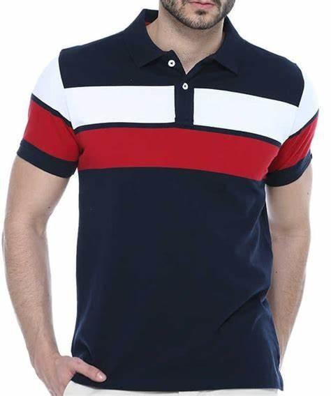 Mens POLO T Shirts 100% Cotton Short Sleeve Customized Screen Printing Casual Style