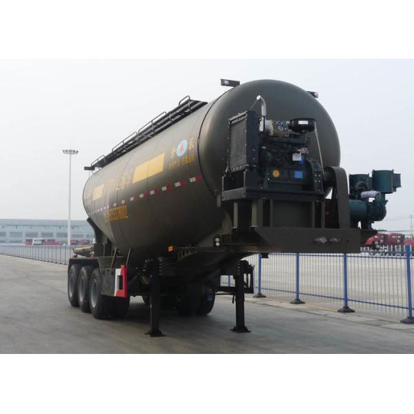 Powder Material Tank Semi Truck Trailer , 48000L Weichai Engine Semi Tractor Trailer