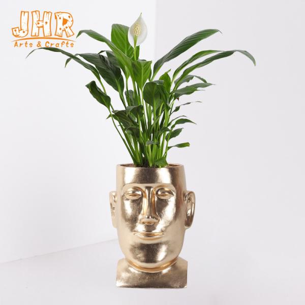 Grey Bucket Shape 33.5x32x44.5cm Clay Flower Pots