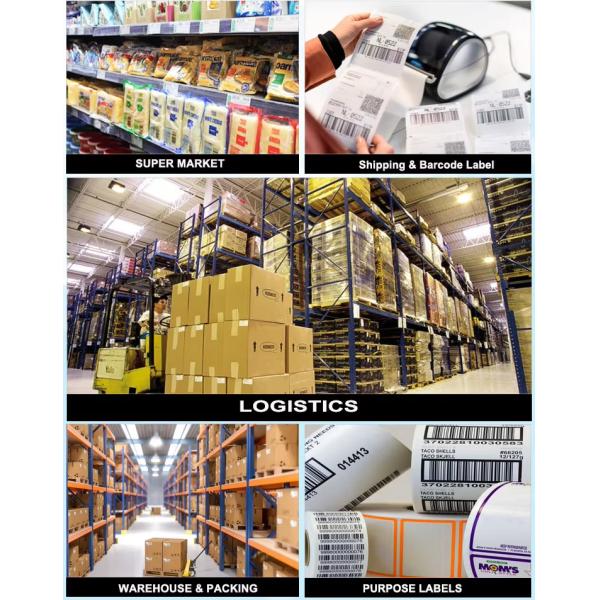 Wholesale Thermal Self-Adhesive Label Stickers 60X40 40X30 Sizes Customizable Packaging Labels