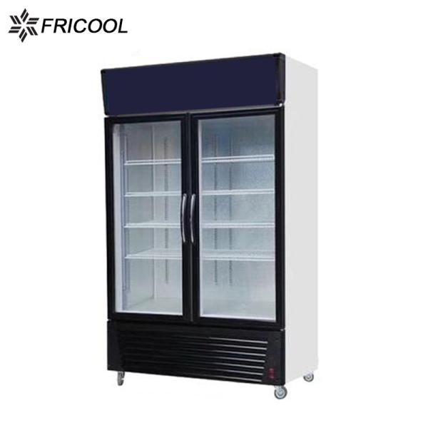 CE ETL 1/3 HP 2 Glass Door Refrigerator Merchandiser 423 Lbs
