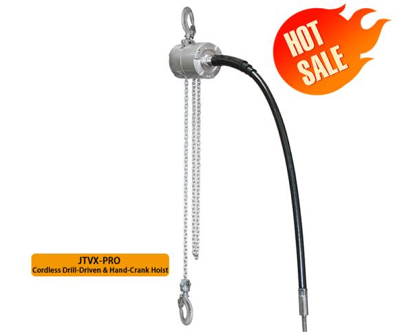 JTVX-Pro Electric Chain Hoist Ready for Immediate with 5-Foot Power Shaft and Handle