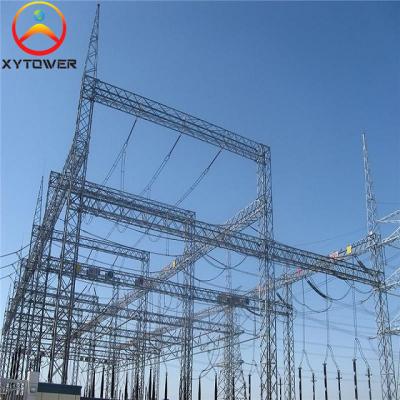 Hot DIP Galvanized Q235B Q355B Electric Substation Steel Structure for Power Line Transmission