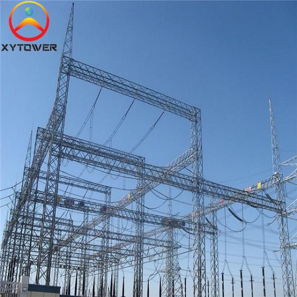 Hot DIP Galvanized Q235B Q355B Electric Substation Steel Structure for Power Line Transmission