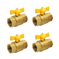 SAI GLOBAL tuyaux de gaz matériaux de plomberie papillon jaune poignée féminin mâle fil 1/2 