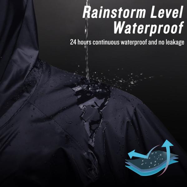 Waterproof Long Men'S Construction Rain Coat Traffic Work Oxford PVC Material