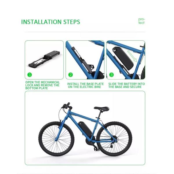 36V 48V 15Ah 20Ah Electric E Bike Battery Multipurpose Durable