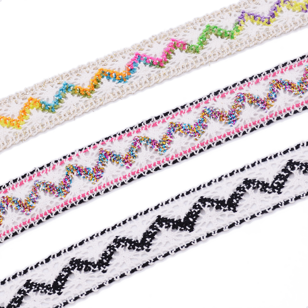 Лента шнурка хлопка Organza Oeko-Tex 100 2.7cm