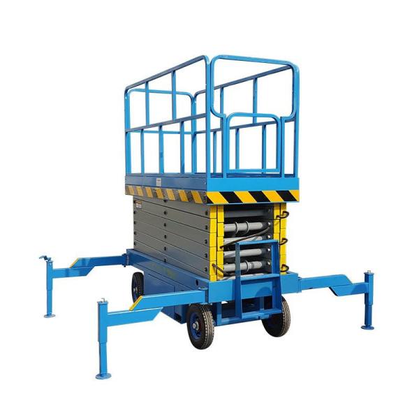 負荷 500kg 手動 歩行 移動 シーザー リフティング プラットフォーム 空中作業