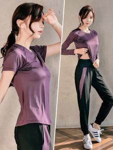Custom Design Loose fit womens running set T Shirt With Joggers