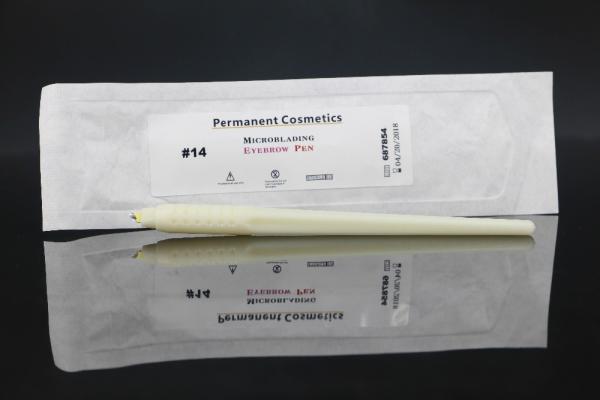 White Microblading Disposable Eyebrow Pen For Training / Permanent Makeup Eyebrow Tattoo